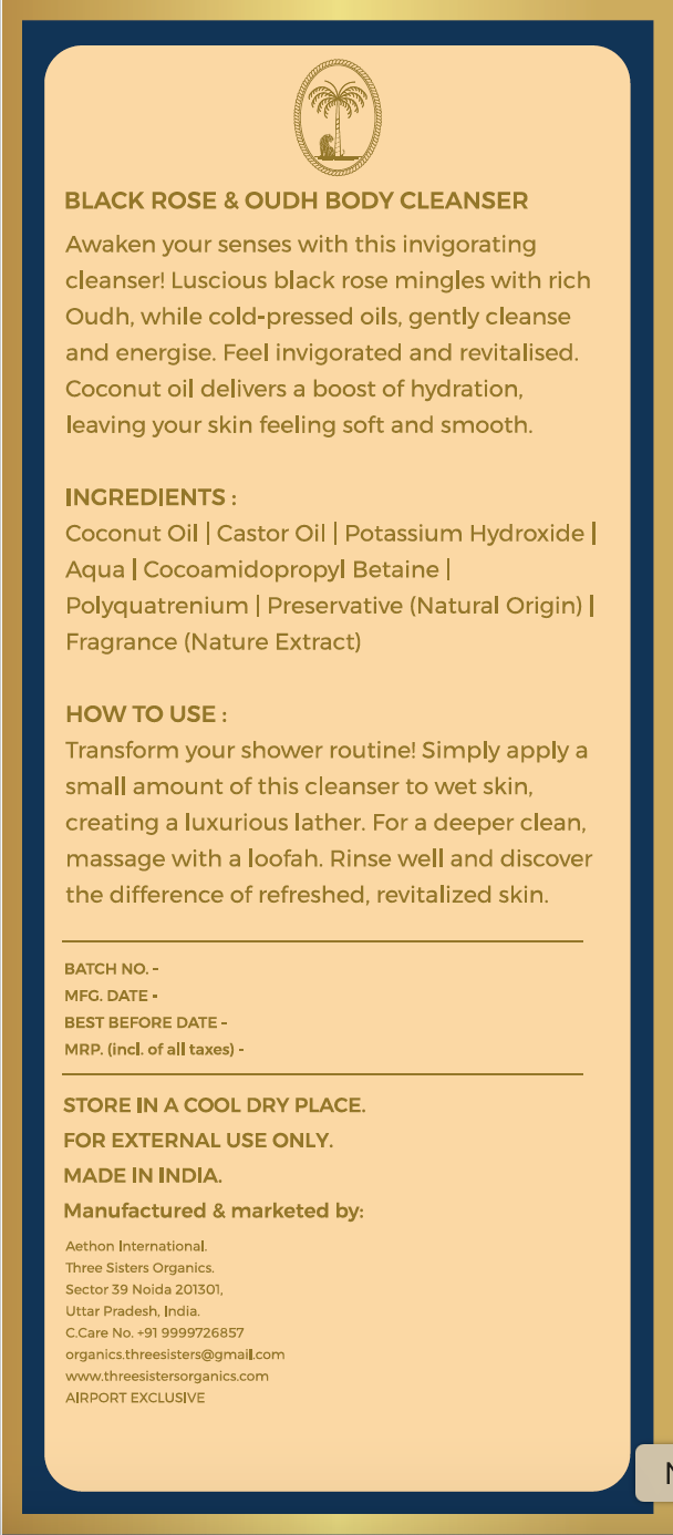 Black Rose & Oudh Body Cleanser