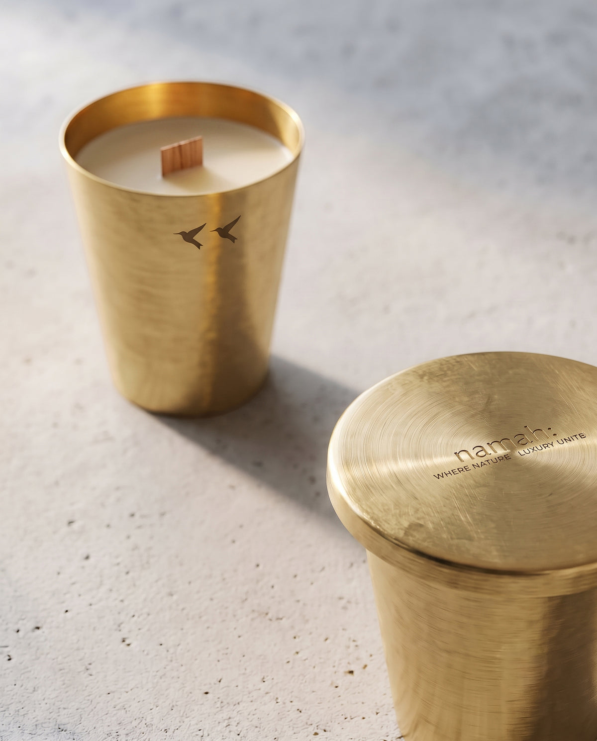 Brass Candle Duo Gift Set | Palmyra Dusk