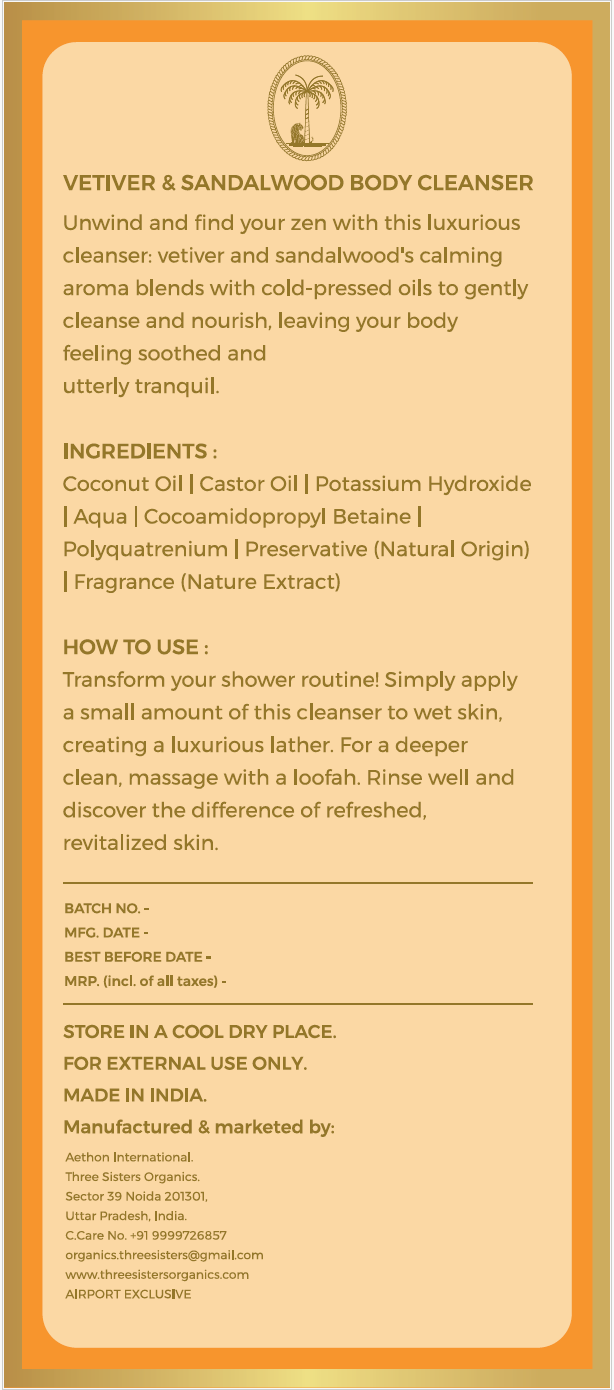 Vetiver & Sandalwood Body Cleanser