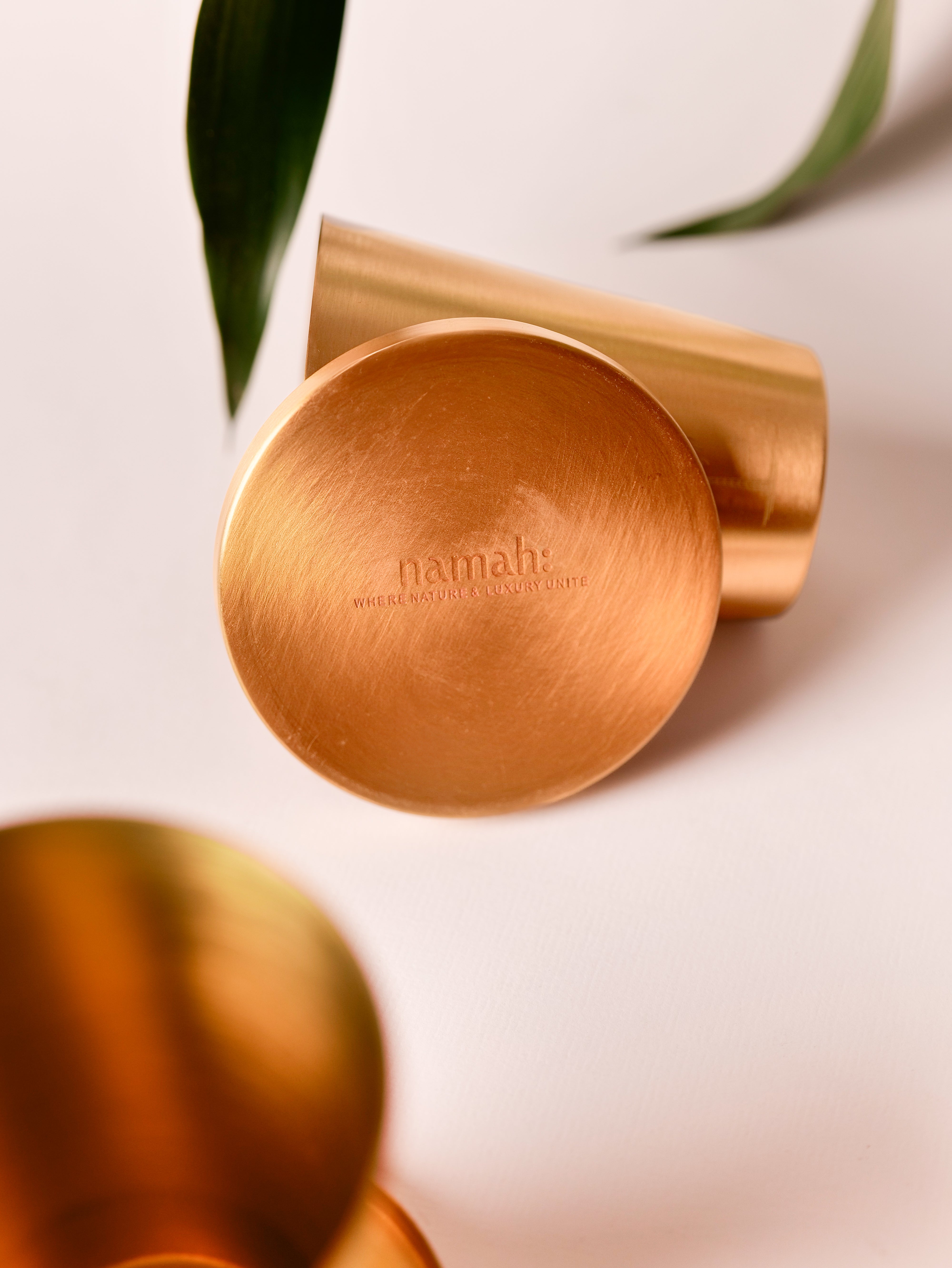Namah: Aranyam Brass Tumbler Gift Set | Set of 4
