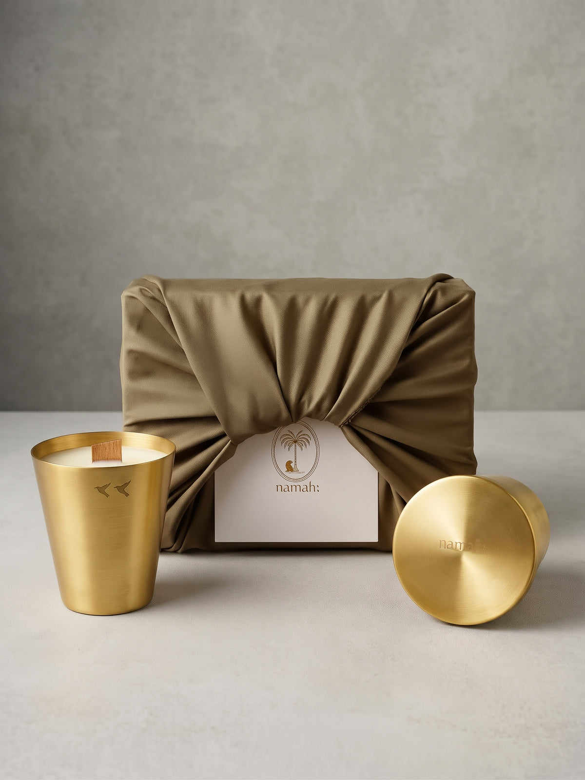 Brass Candle Duo Gift Set | Palmyra Dusk