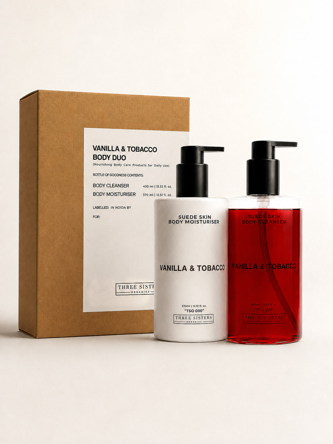 Vanilla & Tobacco Body Duo | Cleanser & Moisturiser | Kit
