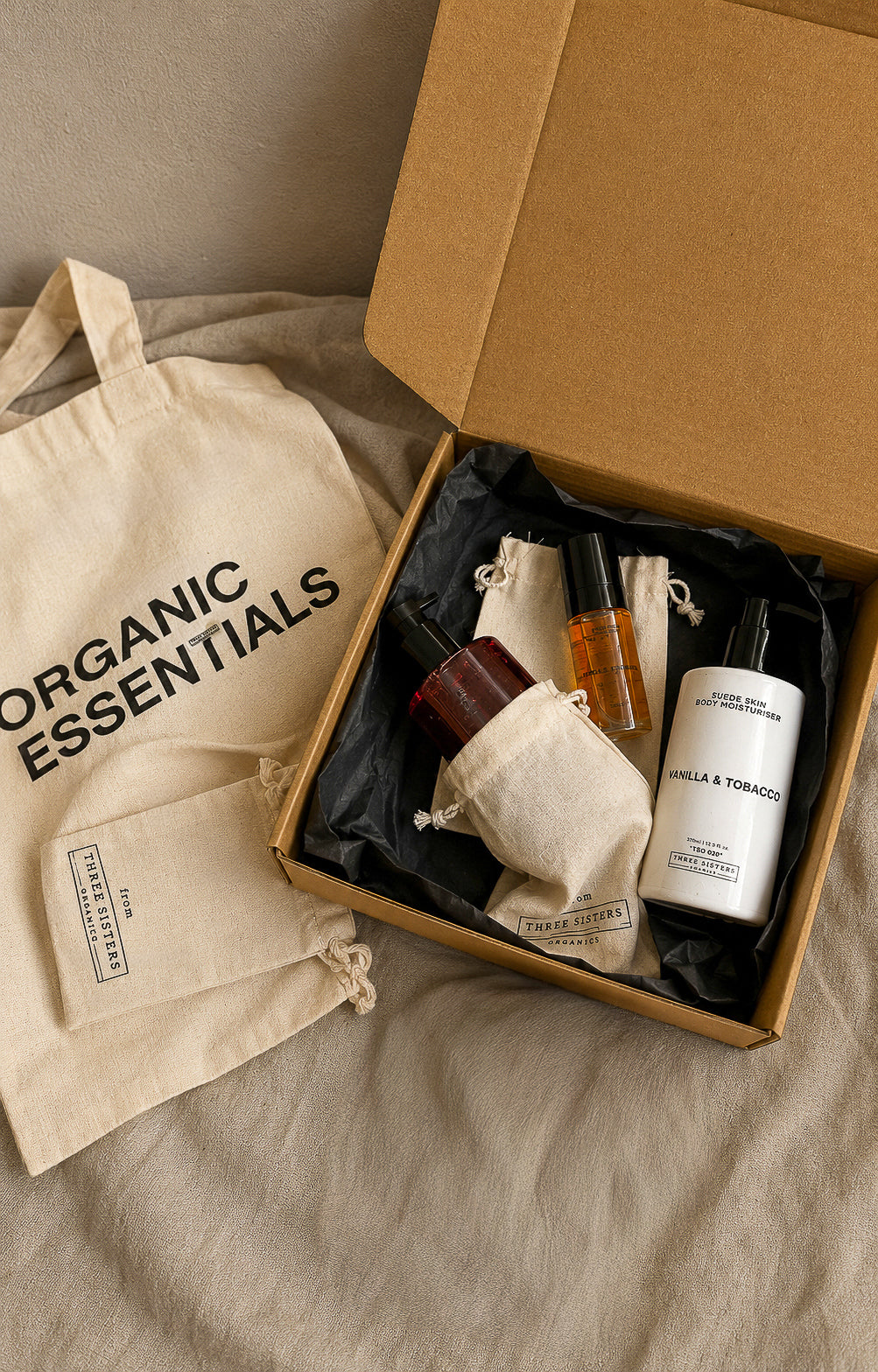 Vanilla & Tobacco Body Trio | Cleanser, Moisturiser & Mist | Kit
